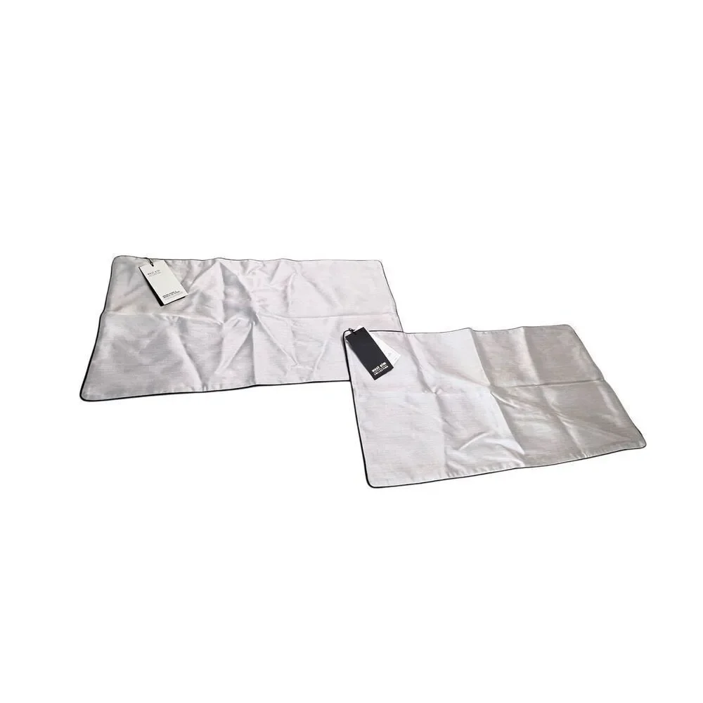 Lot of 2 West Elm Gray Silk Wool Rectangle Throw Pillow Covers NWT